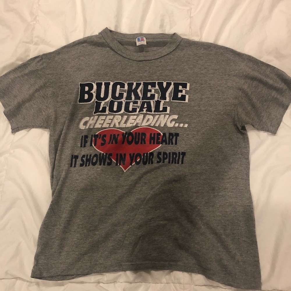 Vintage Buckeye Cheerleading T Shirt, very soft